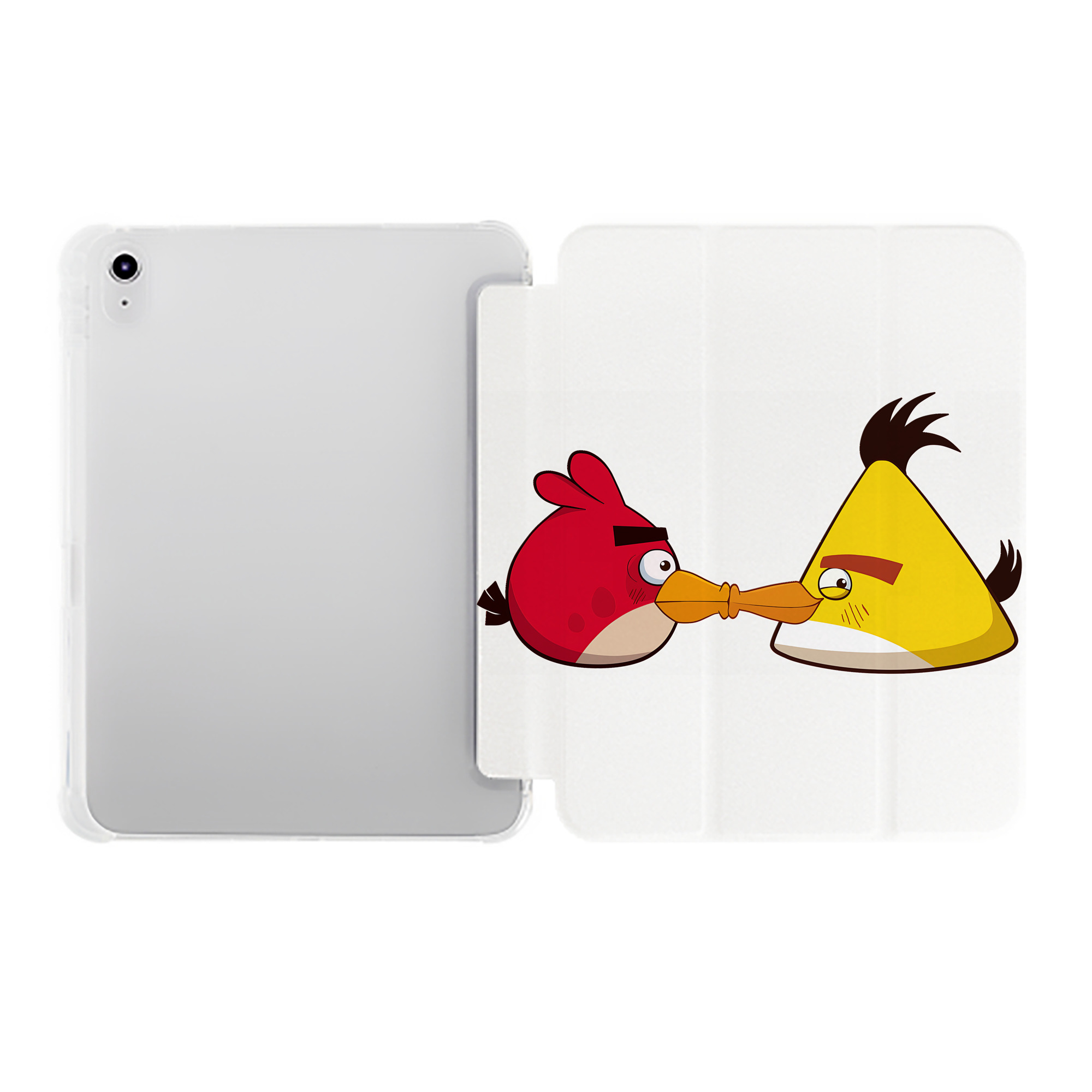 （画像用） Angry Birds アングリーバード IPad ケース ペン収納付き 三つ折りスタンド PUレザー×シリコン 対応機種9.5/10.5/10.9インチ